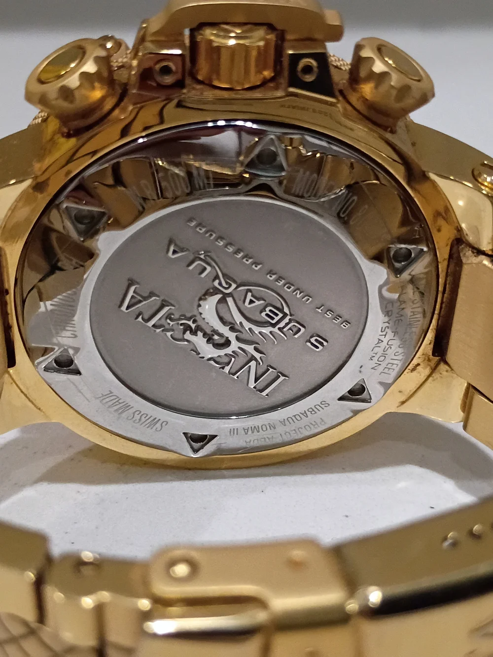 Subaqua Noma III Men 80525 500m Gold Tone Chronograph with Box Project Abda Work